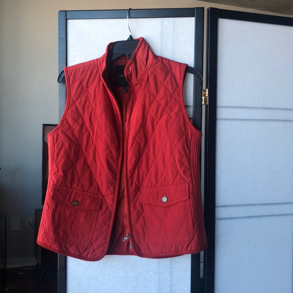 Rust quilted vest